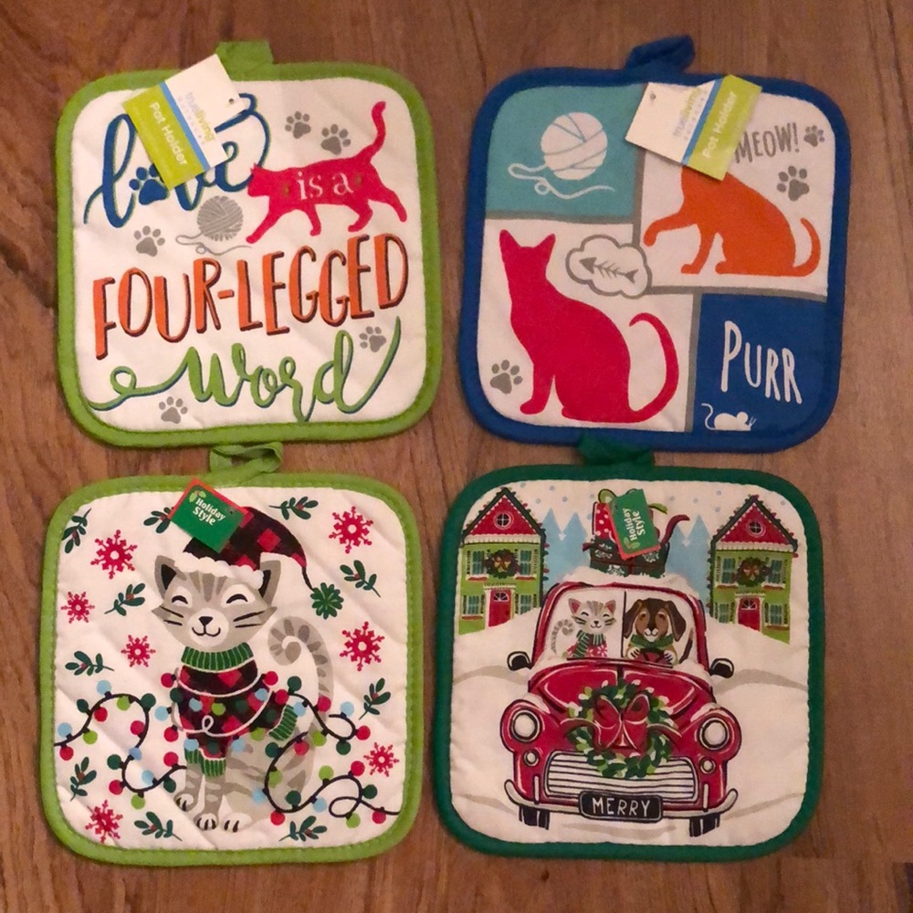 Christmas Cat Pot holders